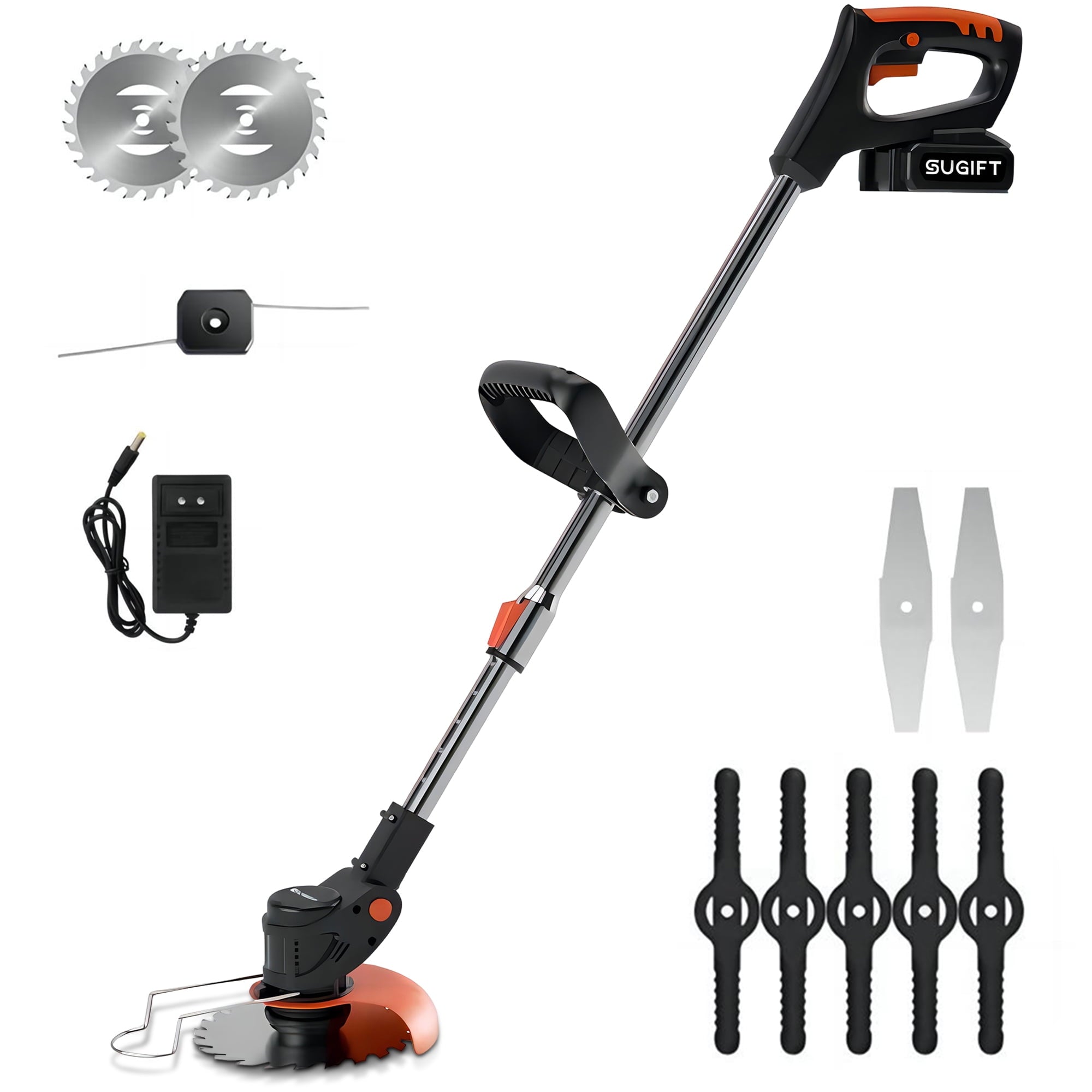 SUGIFT Cordless 12 inch String Trimmer and Blower Combo