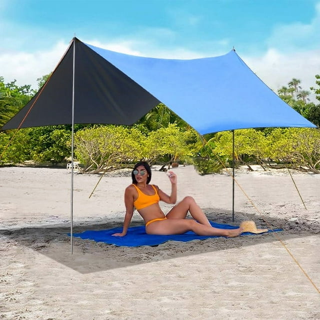 beach umbrella tent SUGIFT Family Portable Sun Shelter Beach Tent Canopy 10ft x 10ft UPF50