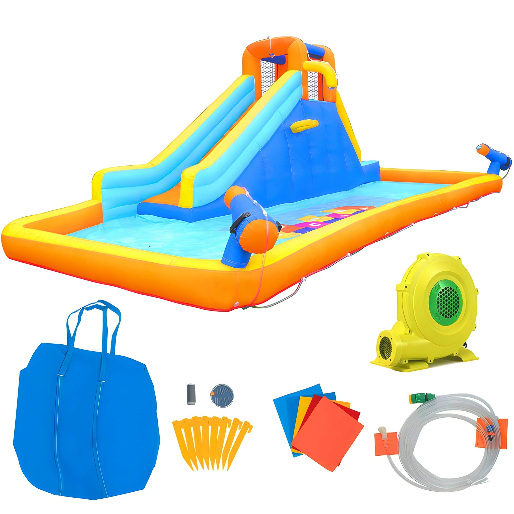 SUGIFT Inflatable Kids Water Slide Park Bounce House Water Slide Castle, 212.6x84.6x92.5in
