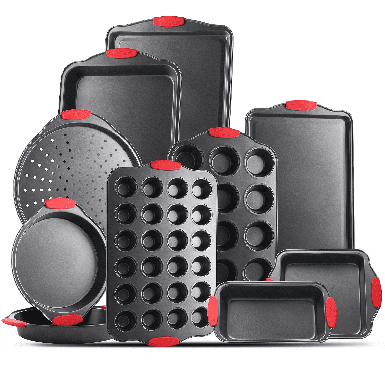 SUGIFT Nonstick Bakeware Set Baking Pan Tray Set Baking Sheet Carbon Steel Cookie Sheets