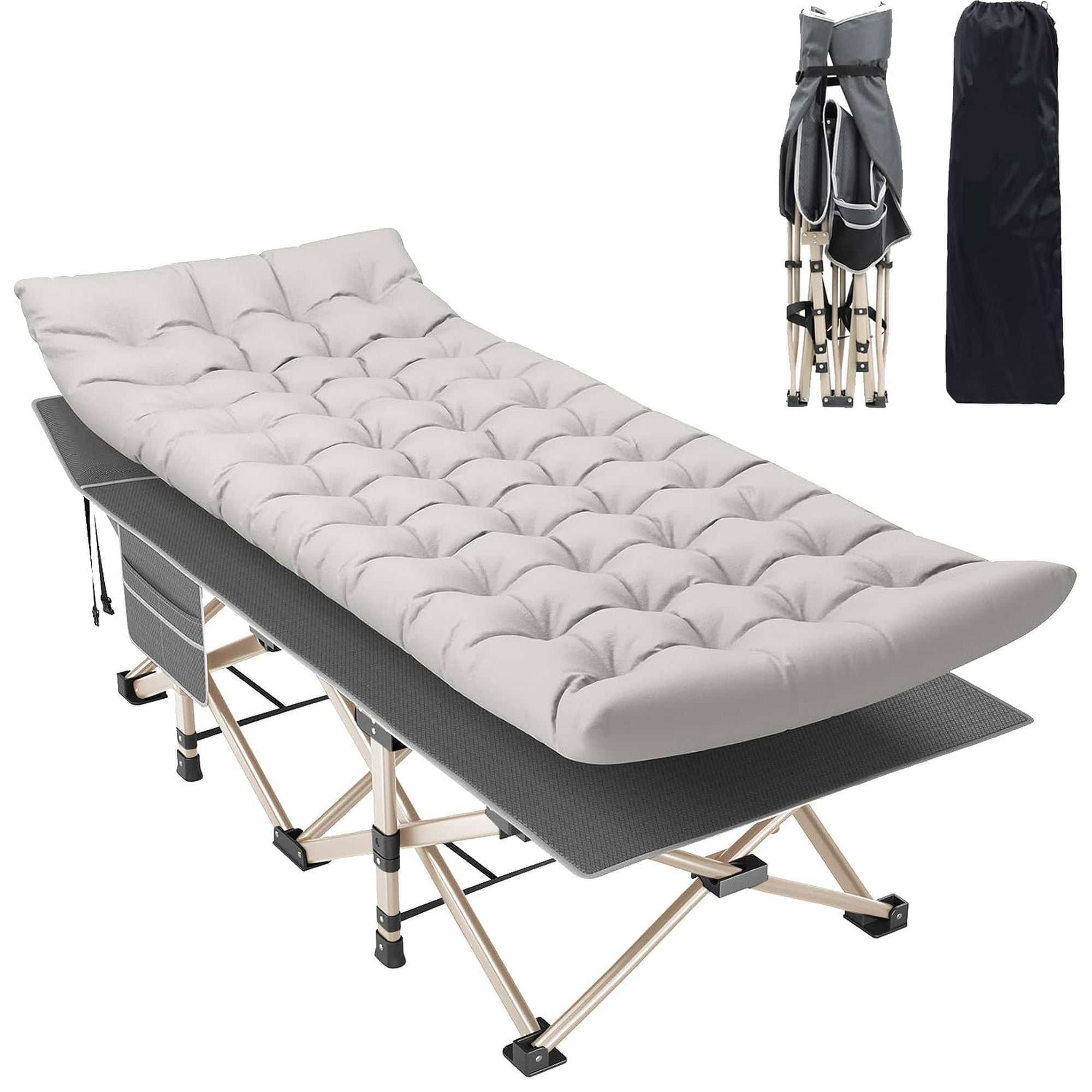 SUGIFT?Portable?Folding?Bed?with?2?Sided?Mattress?&?Carry?Bag?74.8in*28?in*14.6?in