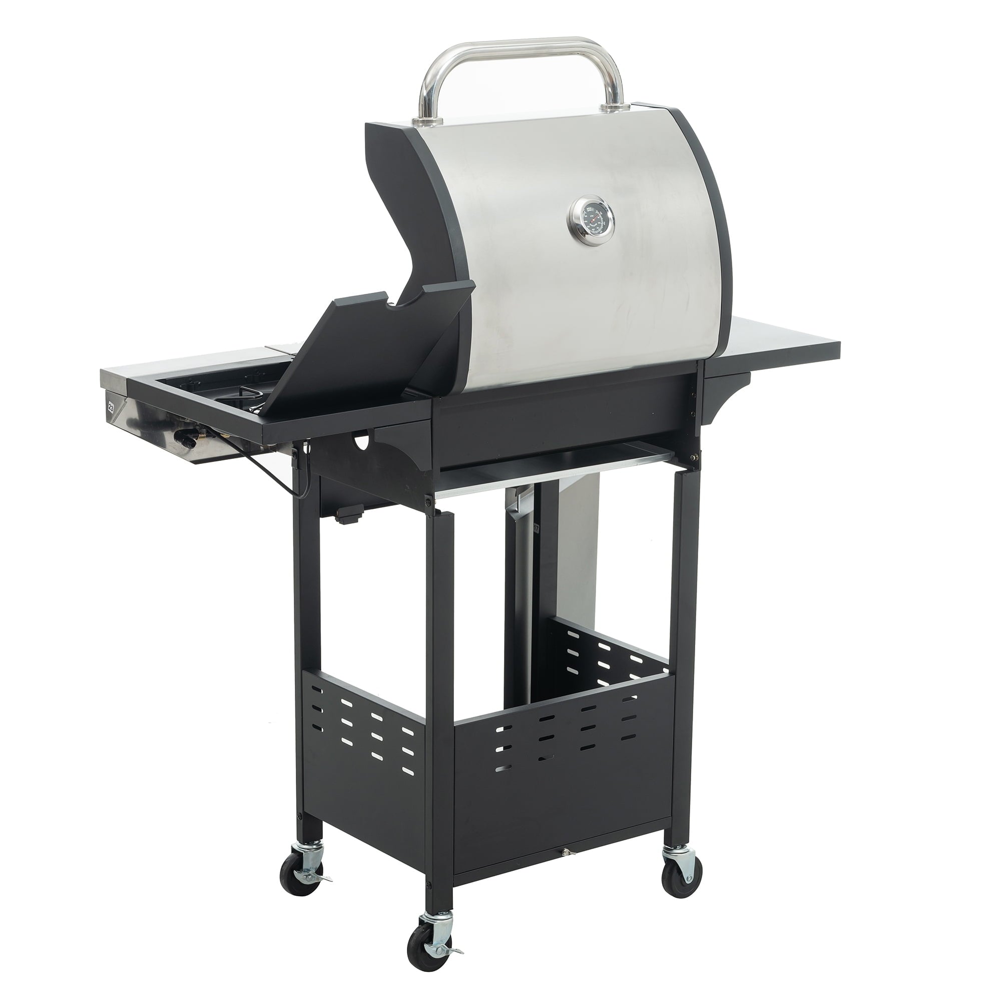 SUGIFT Propane Grill 3 Burner Barbecue Grill Stainless Steel Gas Grill with Side Burner