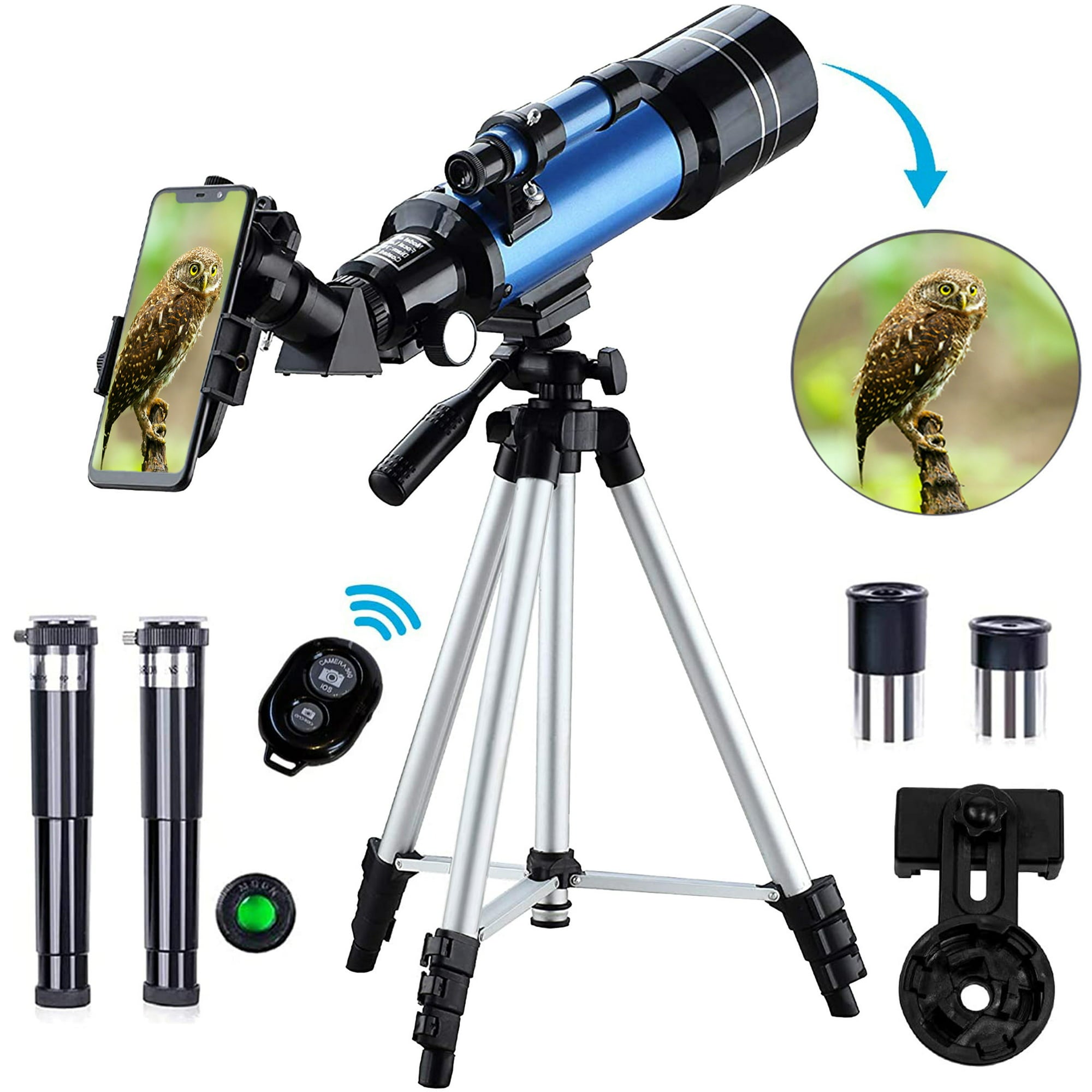 SUGIFT Telescope for Kids Adults and Astronomy Beginners 70300 Telescope with Phone Adapter