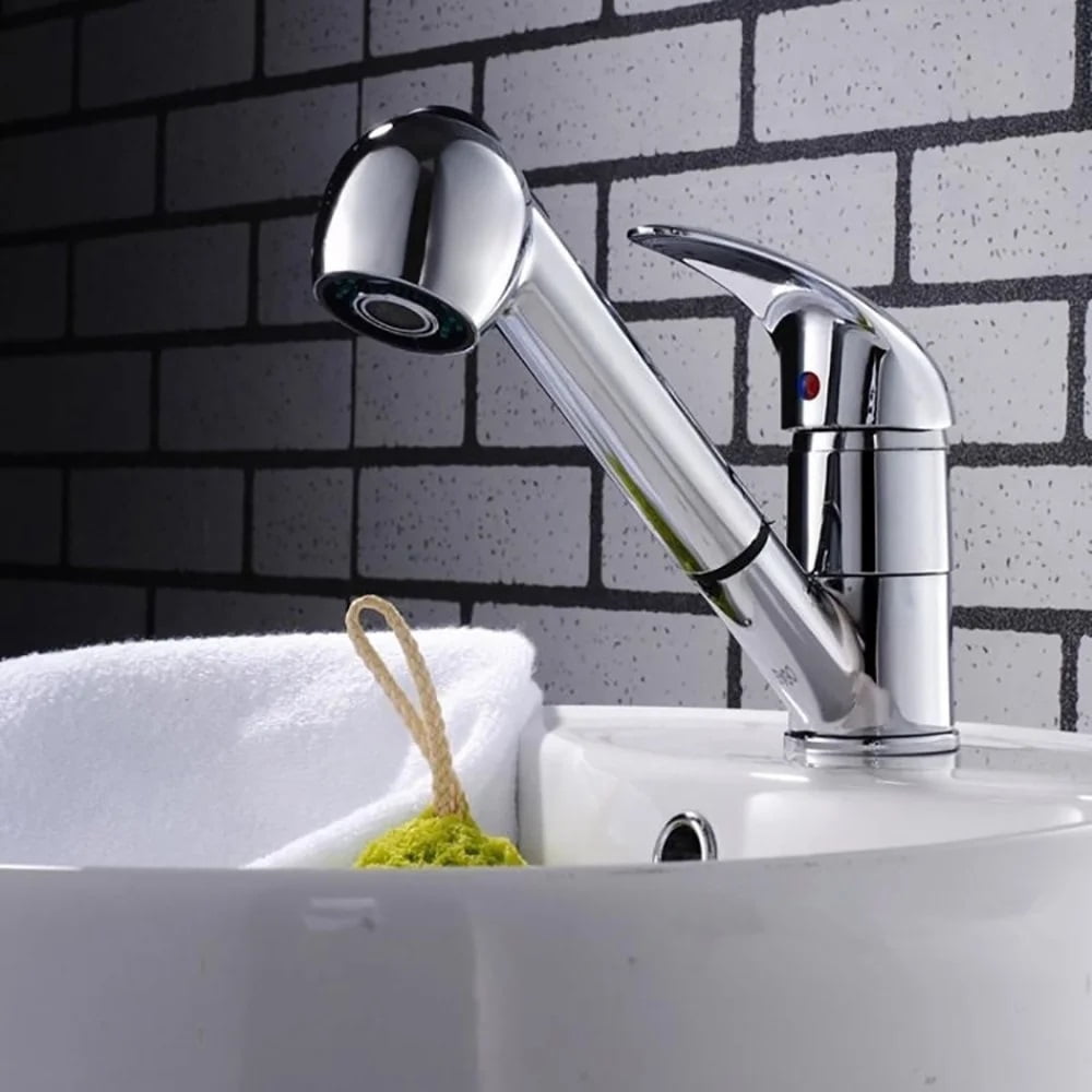 Single Handle Kitchen Sink Faucet with Pull-Out Sprayer