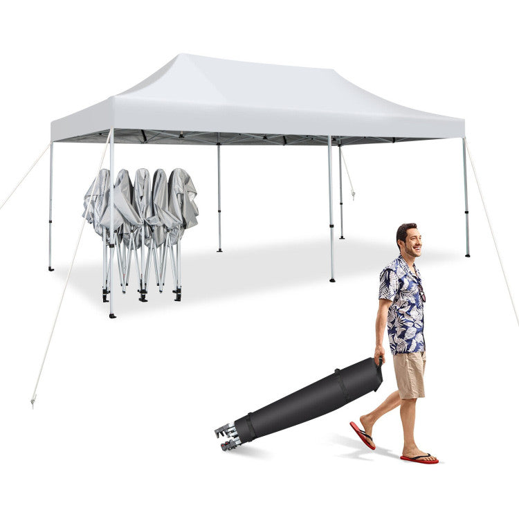 10 x 20 Feet Outdoor Pop-Up Patio Folding Canopy Tent
