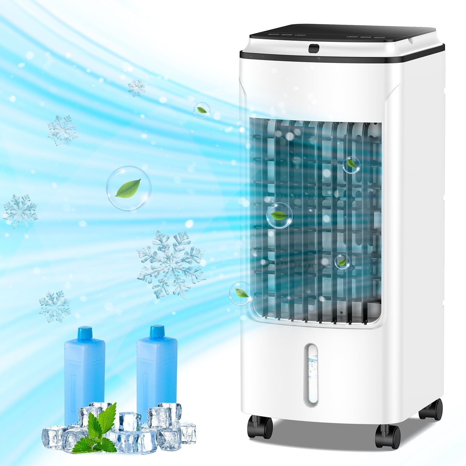 YouYeap 3-IN-1 Evaporative Air Cooler, Portable Air Cooling Fan with Fan Humidifier for Room Home Office