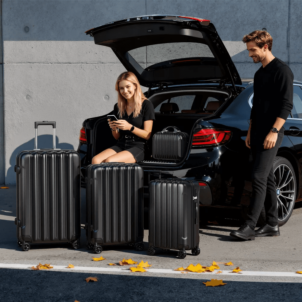 SUGIFT 4-Piece Lightweight Hardshell Spinner Luggage Set with TSA Lock