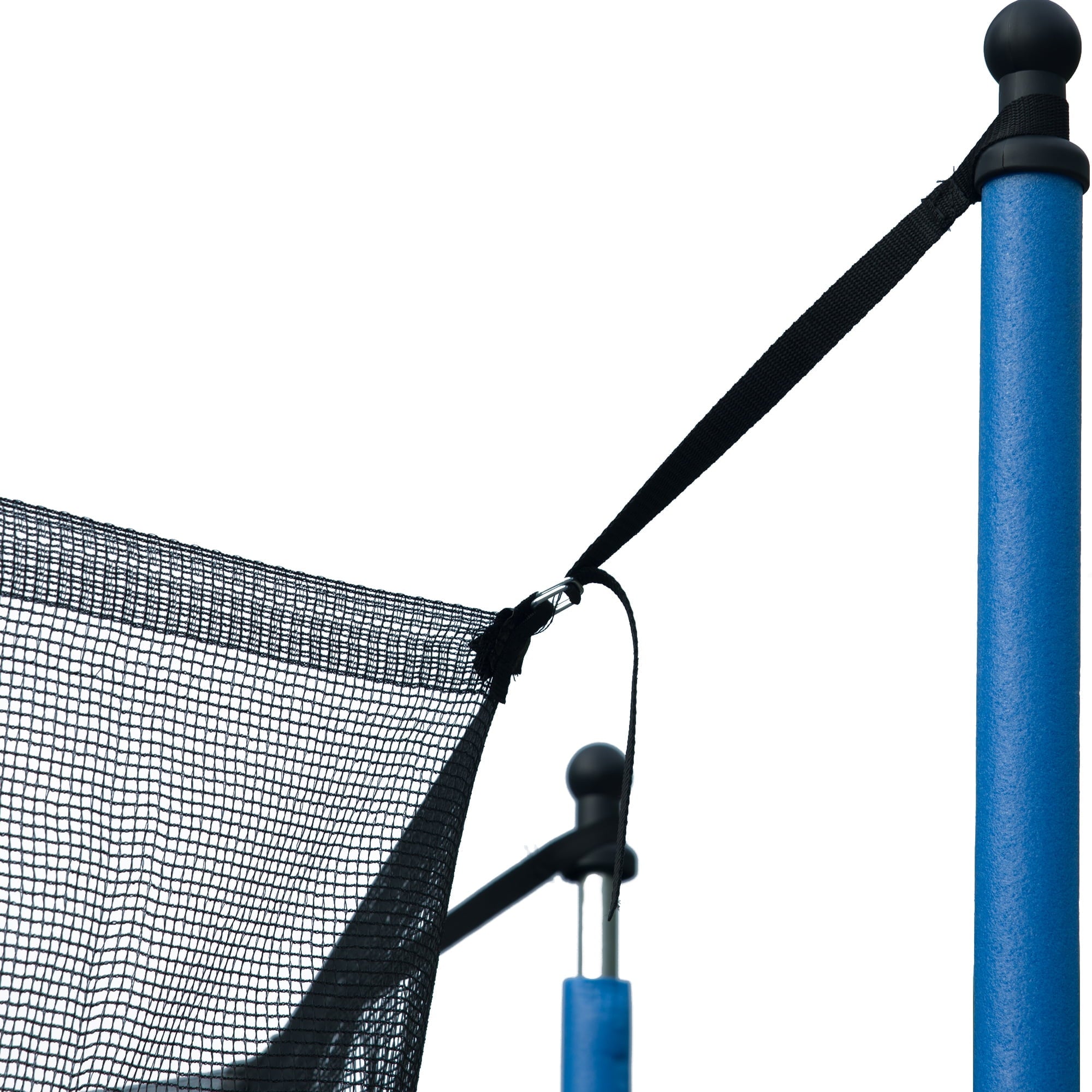 SUGIFT 10FT Blue Trampoline with Basketball Hoop, Stainless Steel Outdoor Trampolines