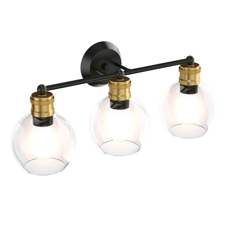SUGIFT Modern 3-light Bubbled Glass Vanity Light