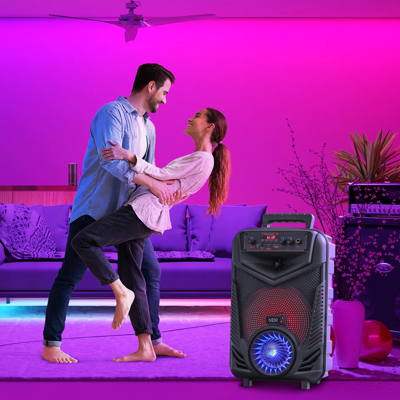 SUGIFT Bluetooth Party Speaker, Black, Portable