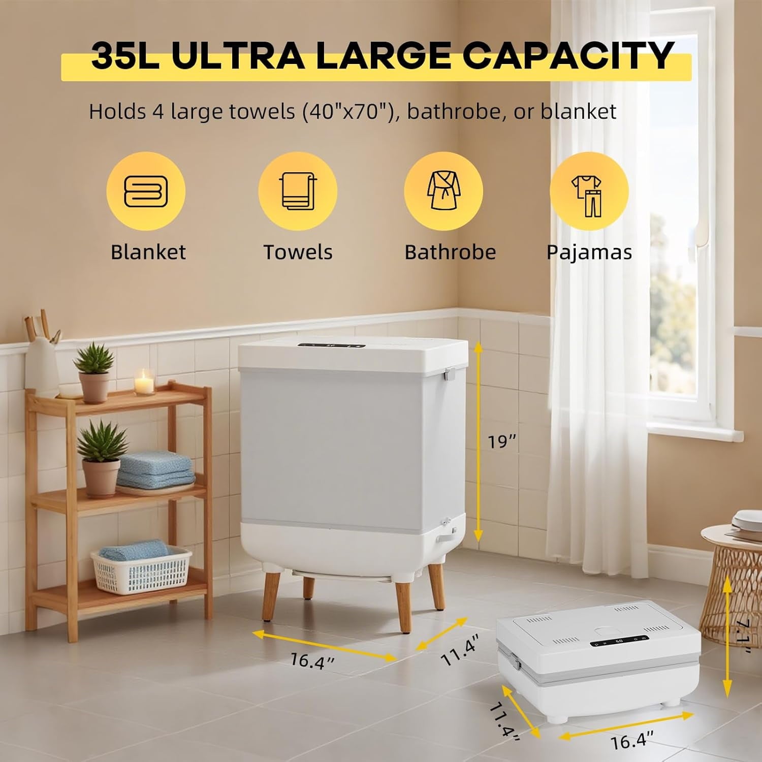 Towel Warmer Bucket 35 L Towel Dryer Heater Blanket Warmer