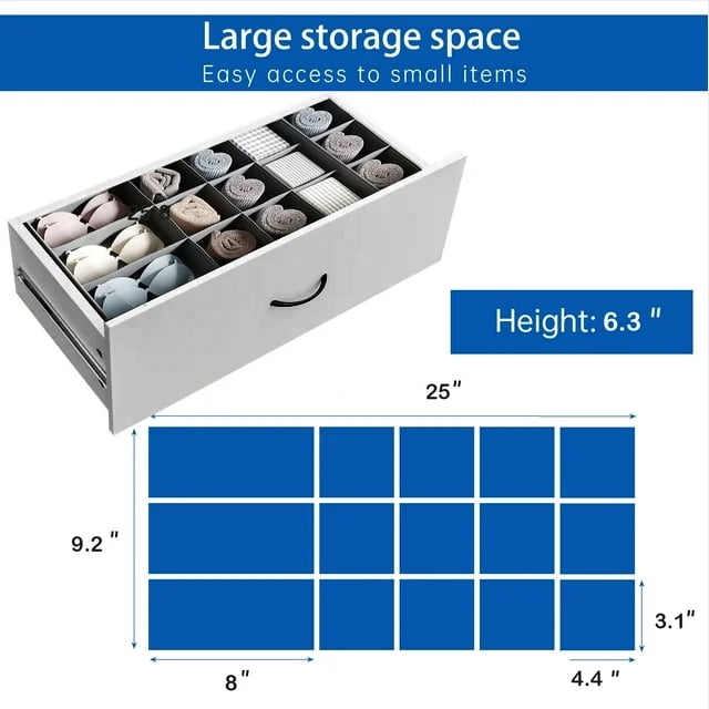 SUGIFT Modern Grey 4 Drawer Dresser Storage Cabinet Dresser Organizer Unit with Handle