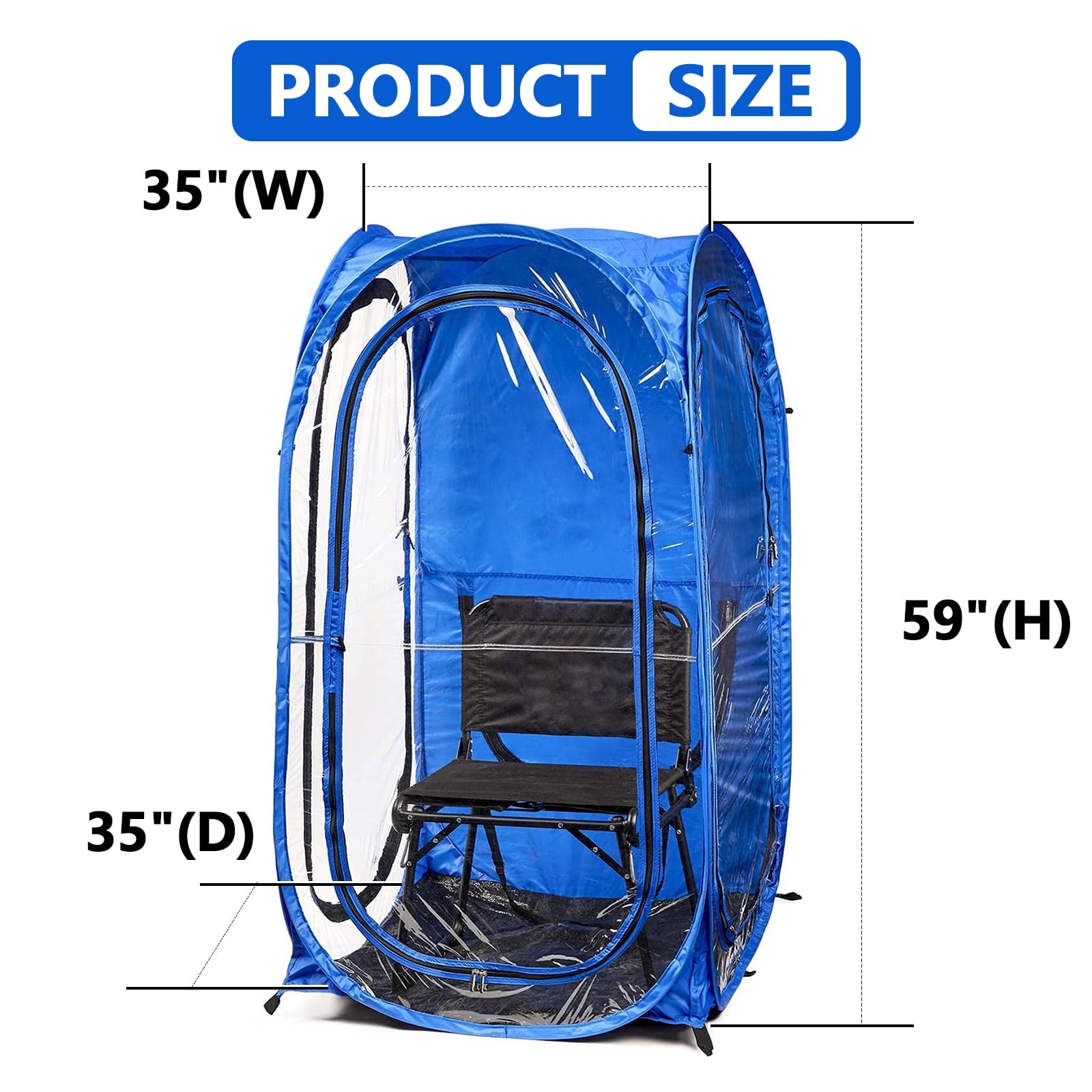 SUGIFT 1 Person Weather Pod Portable Pop Up Tent for Sports Event, Blue