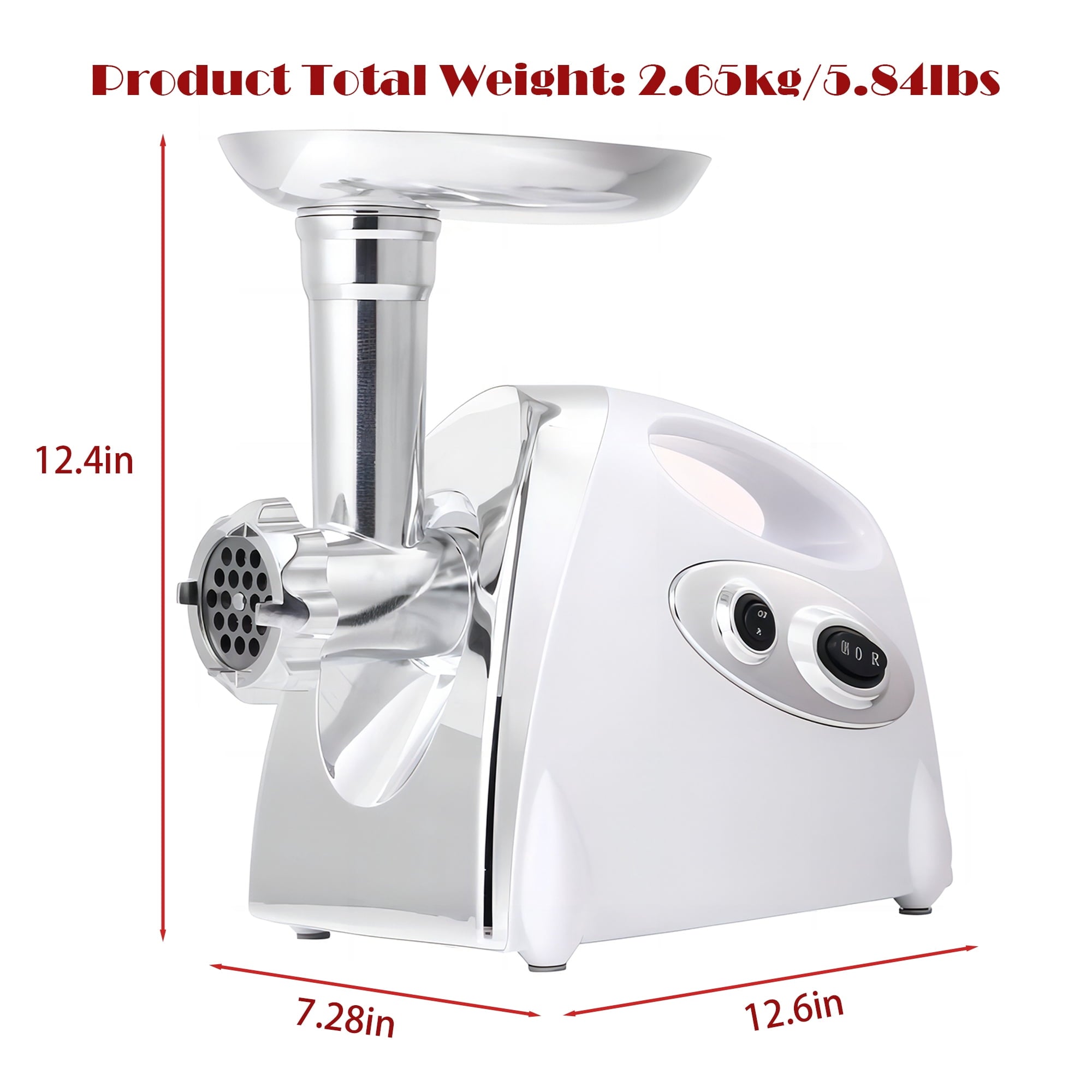 SUGIFT 1200W Electric Meat Grinder with Sausage Kit and 3 Grinder Plates, Sausage Stuffer Maker
