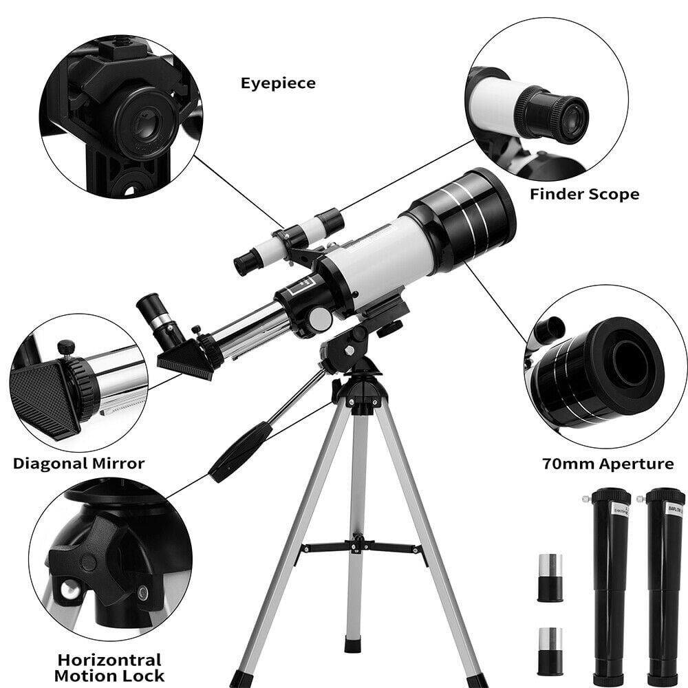 SUGIFT Telescope for Kids and Beginners, 70mm Aperture 300mm Astronomical Refractor Telescope