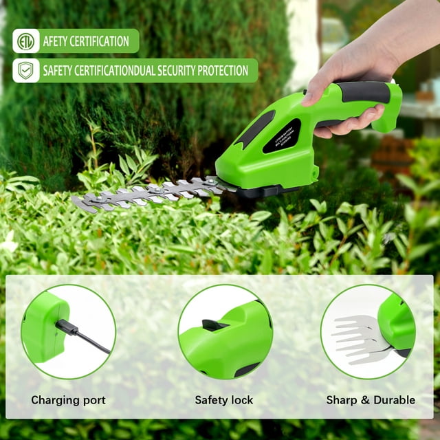 SUGIFT 2-in-1 Grass Shear and Hedger, Green