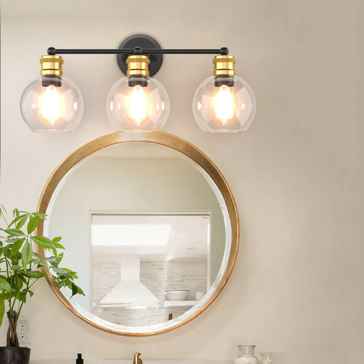 SUGIFT Modern 3-light Bubbled Glass Vanity Light