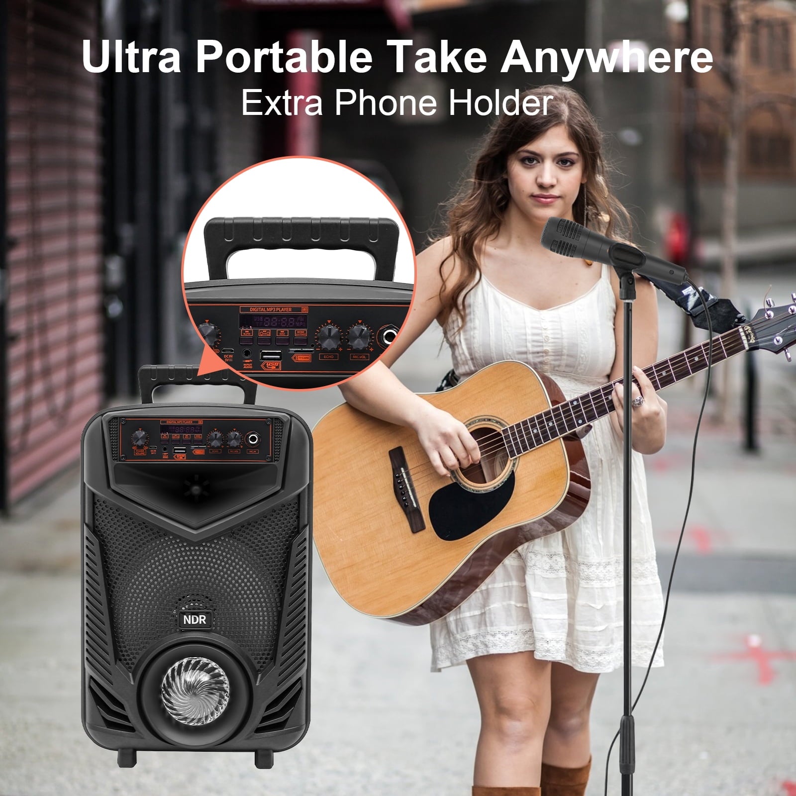 SUGIFT Bluetooth Party Speaker, Black, Portable