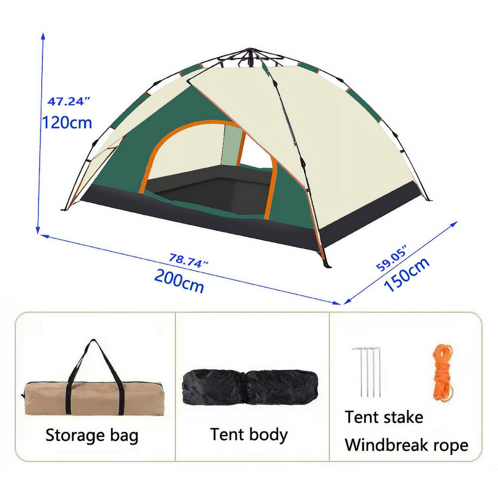 SUGIFT quick-opening Outdoor Tent, Waterproof and UV Resistant tent, suitable for 2~3 people camping
