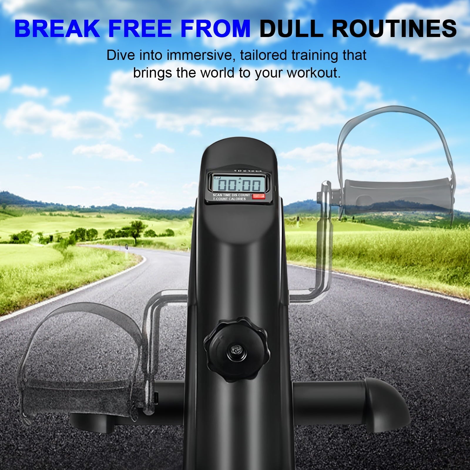 SUGIFT Under Desk Bike Pedal Exerciser, Mini Exercise Bike Foot Cycle Arm and Leg Peddler Machine