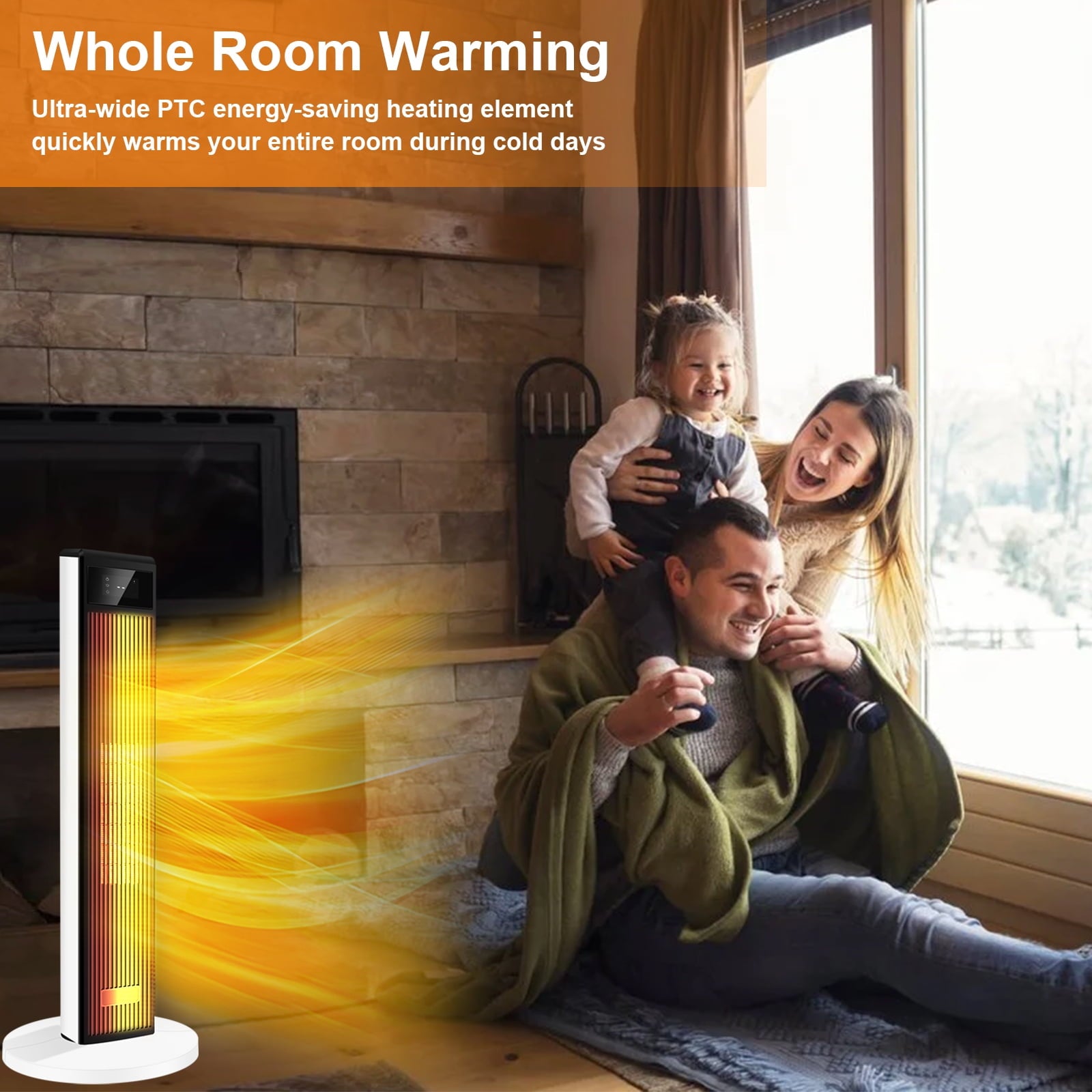 SUGIFT 29in Space Heater 1500W Tower Heater for Large Room