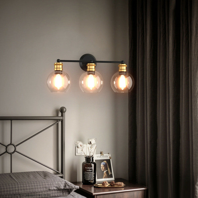 SUGIFT Modern 3-light Bubbled Glass Vanity Light
