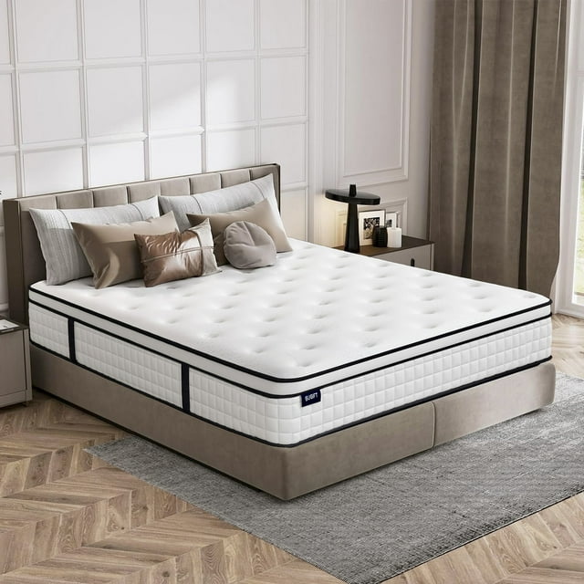 SUGIFT 12in Comfort Innerspring Mattress, Queen