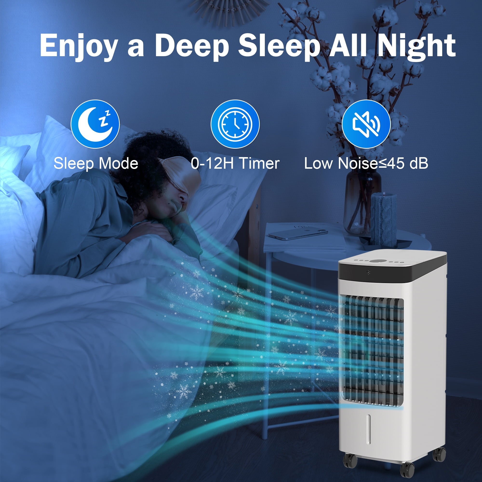 SUGIFT 301 Evaporative Air Cooler Portable Air Cooling Fan, White