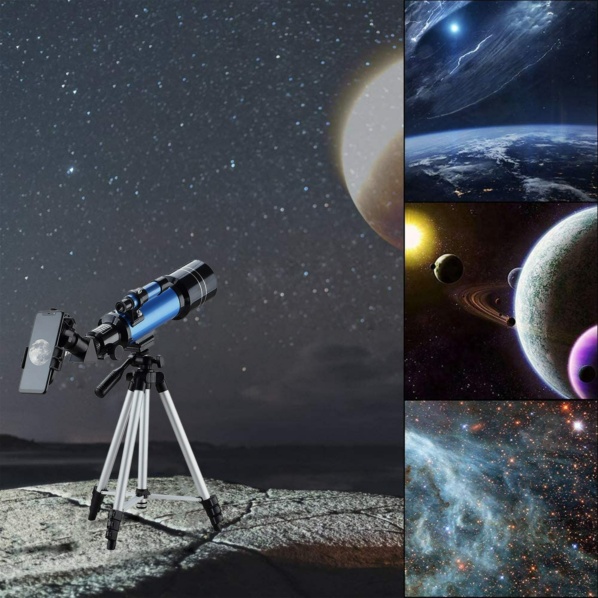 SUGIFT Telescope for Kids Adults and Astronomy Beginners 70300 Telescope with Phone Adapter