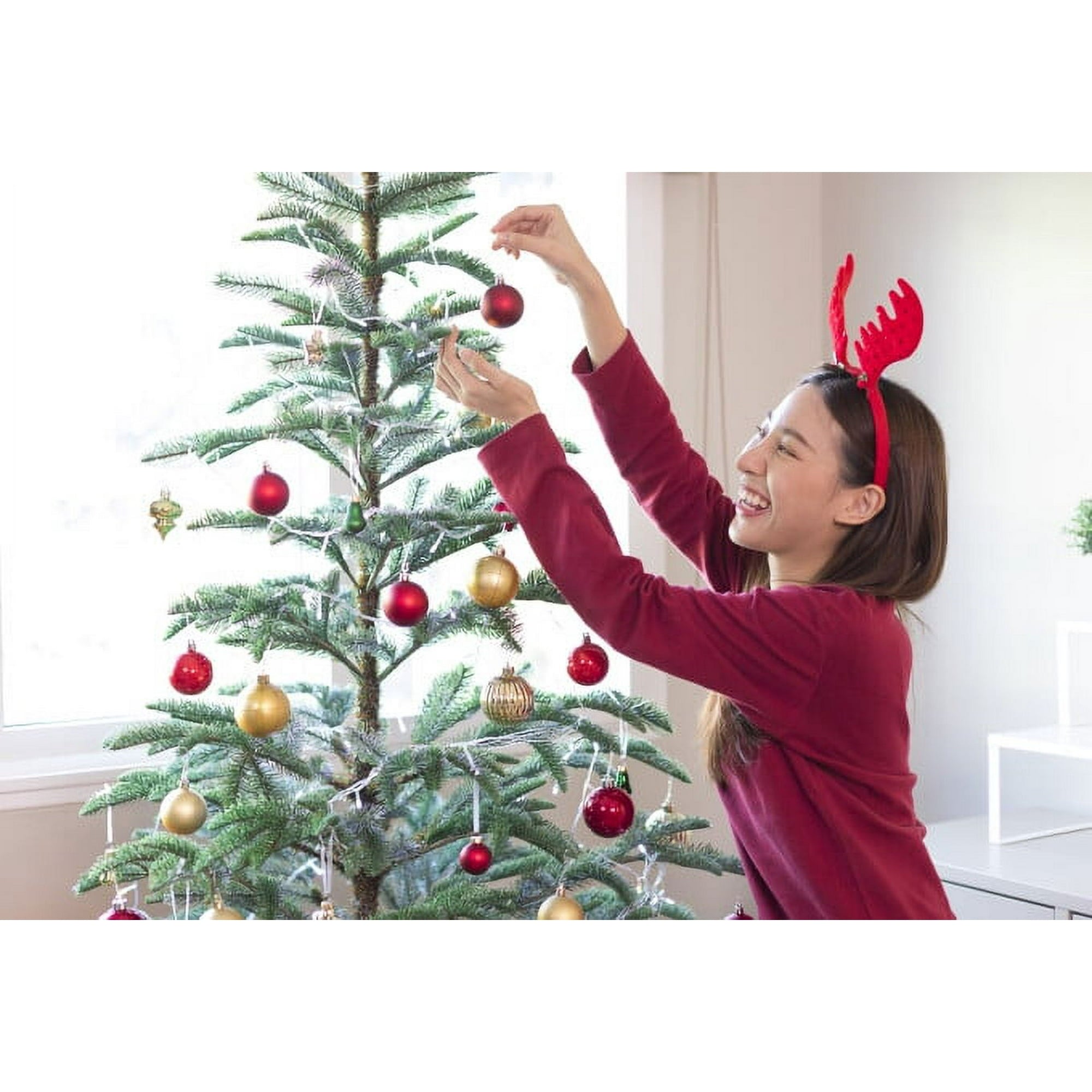 SUGIFT 7ft Fir Artificial Christmas Tree with 1000 Branch Tips for Home Holiday Decor, Green