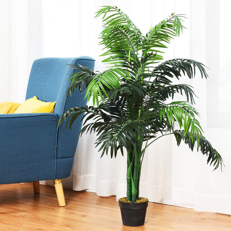 SUGIFT 3.5 Feet Artificial Areca Palm Decorative Silk Tree with Basket