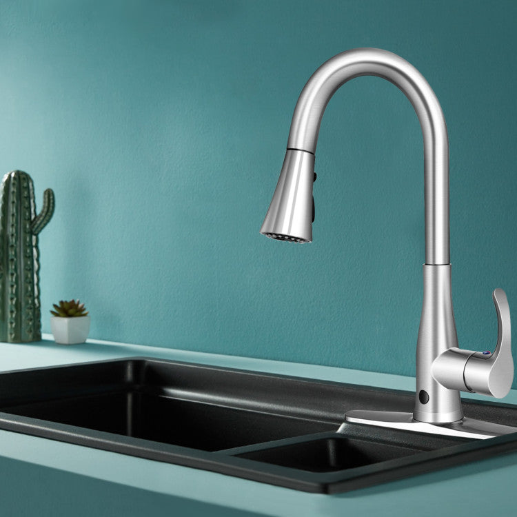 SUGIFT Touchless Kitchen Faucet with 360¡ã Swivel Single Handle Sensor and 3 Mode Sprayer
