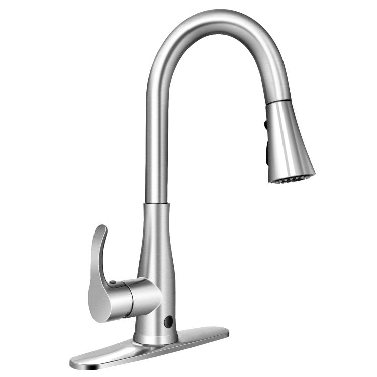 SUGIFT Touchless Kitchen Faucet with 360¡ã Swivel Single Handle Sensor and 3 Mode Sprayer
