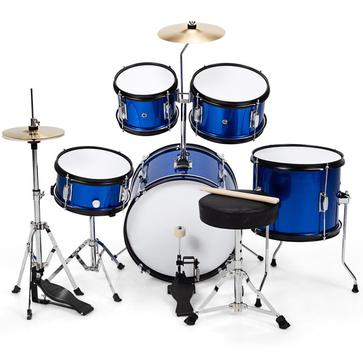 SUGIFT 16 Inch 5 Pieces Complete Kids Junior Drum Set Children Beginner Kit