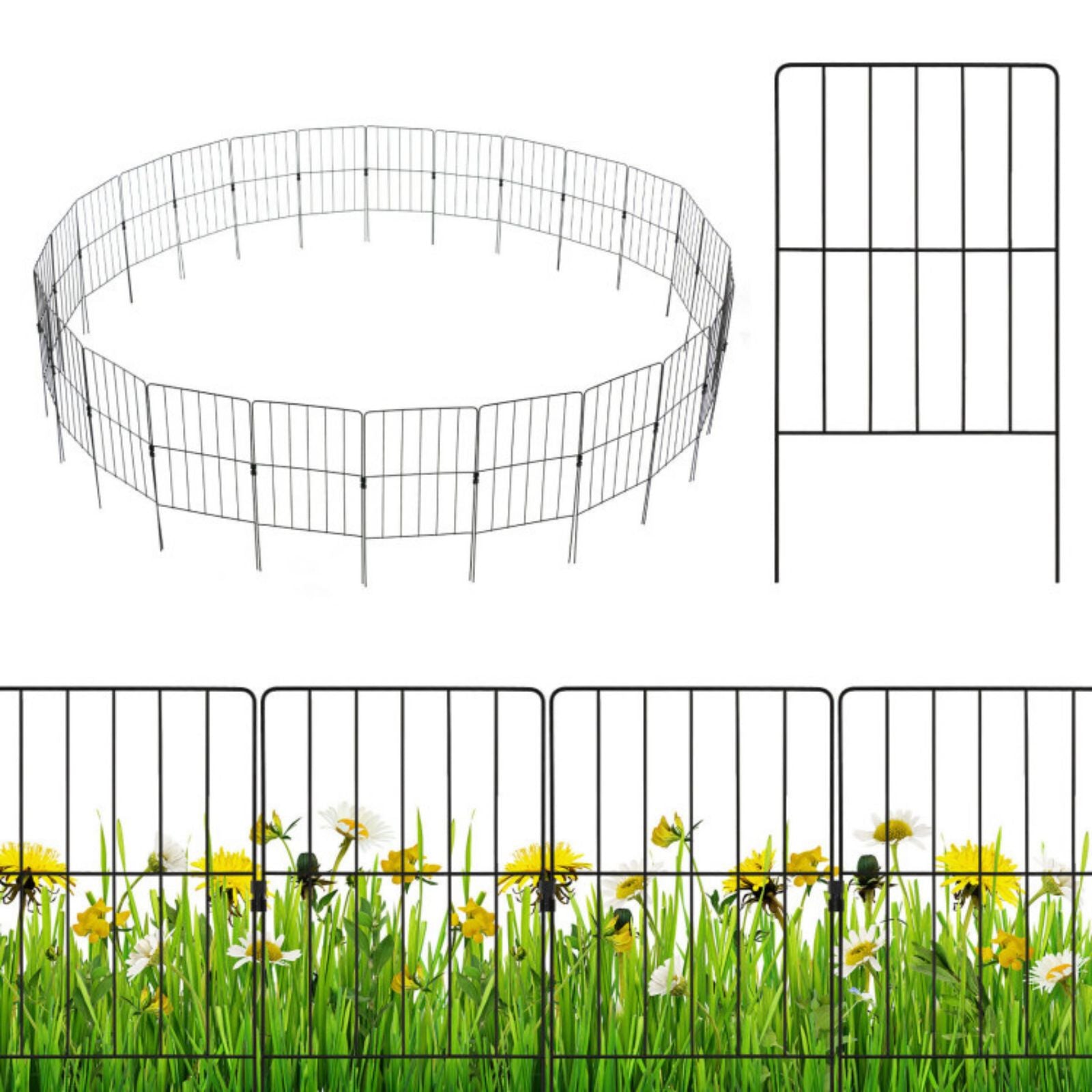 SUGIFT 25 Pack Rustproof Decorative Garden Fence Set