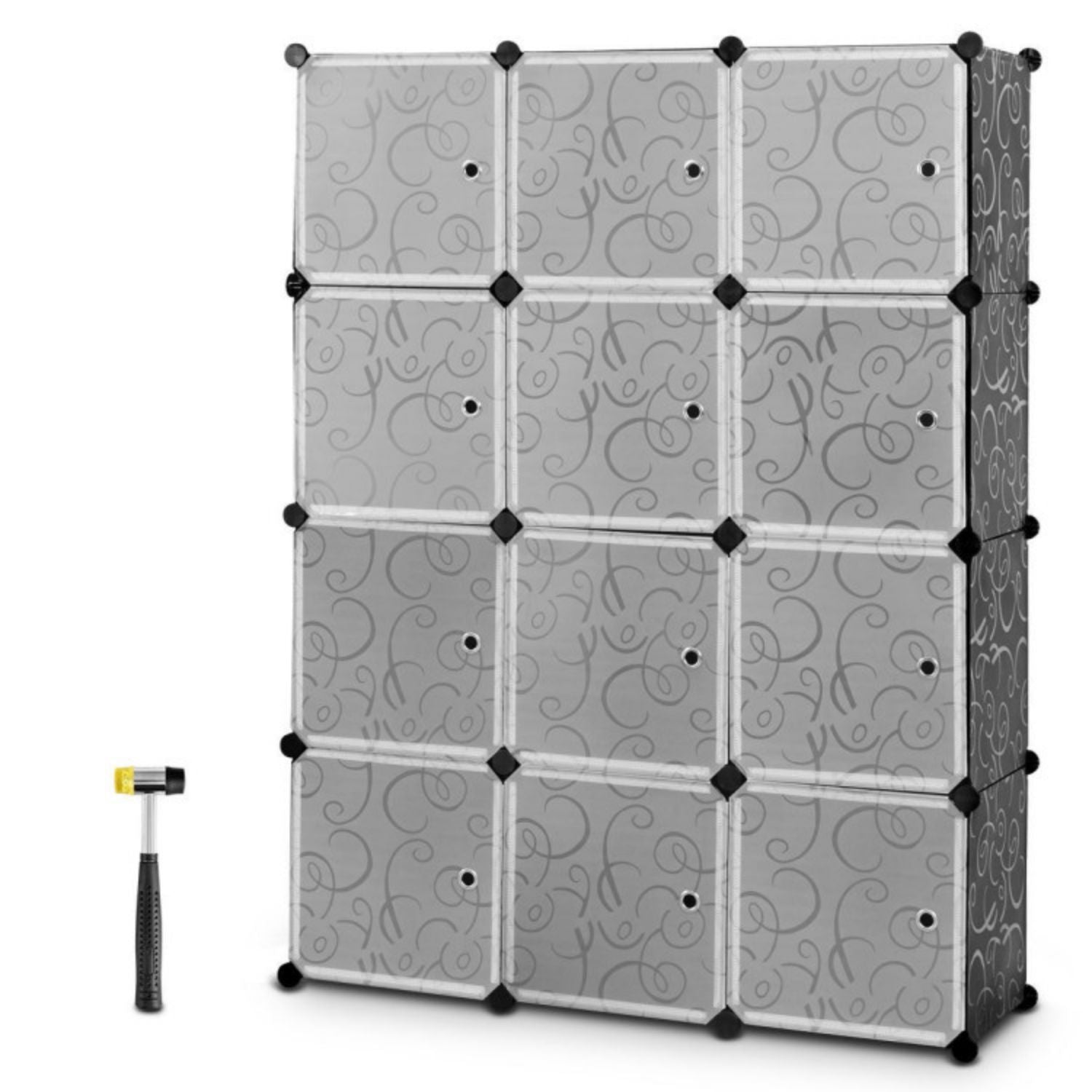 SUGIFT DIY 12 Cube Portable Closet Storage Organizer