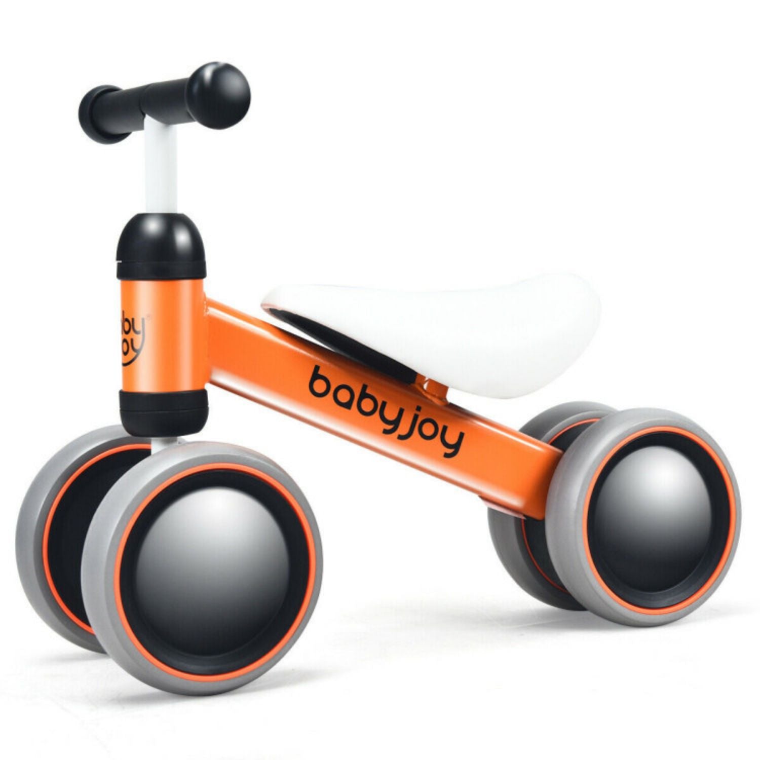 SUGIFT 4 Wheels No-Pedal Baby Balance Bike-Orange
