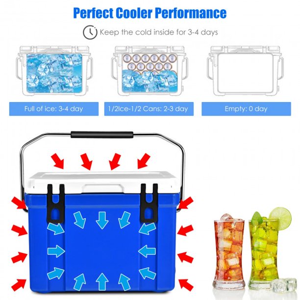 26 Quart Portable Cooler Lightweight with Food Grade Material