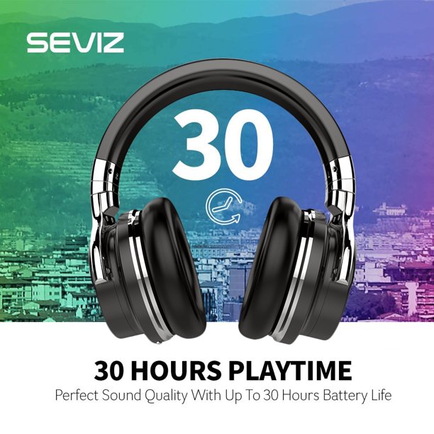 SUGIFT Black E7 Active Noise Cancelling Headphones