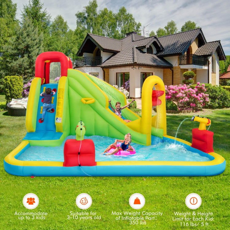 Multi-Color Inflatable Water Slide Outdoor Kids Water Park Play Center without Blower