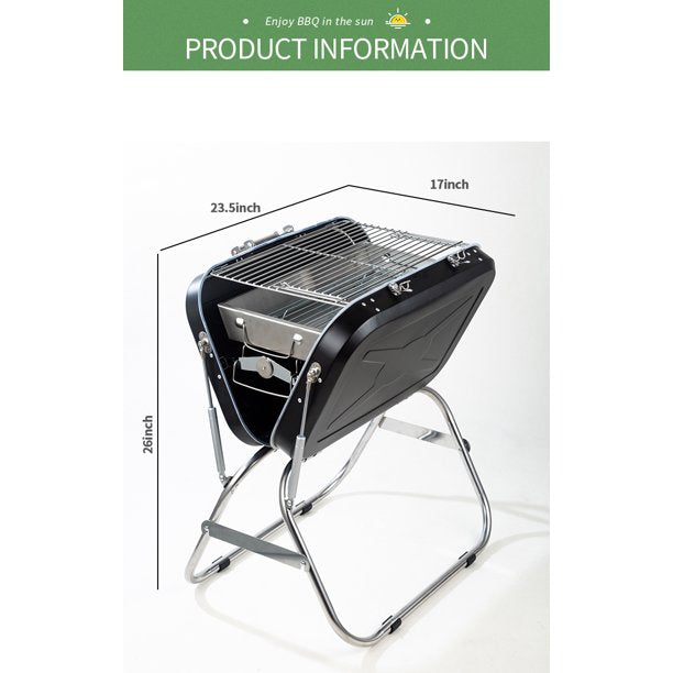 SUGIFT Charcoal Grill Collapsible and portable Handle design BBQ grill for Outdoor BBQ