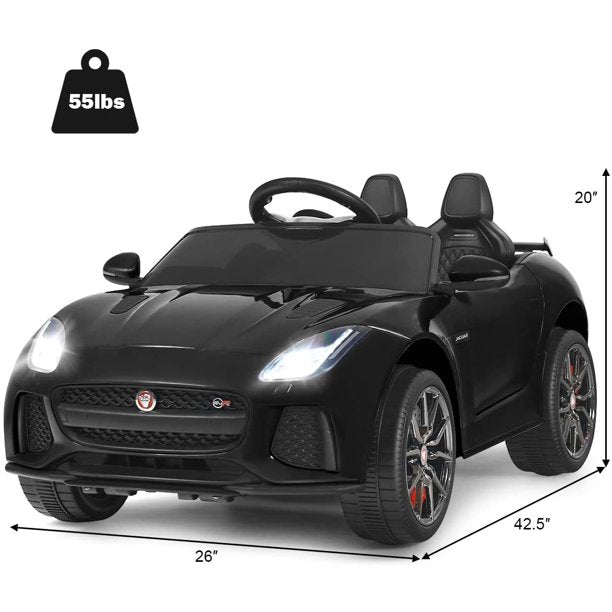 12V Jaguar F-Type SVR Licensed Kids Ride On Car Motorized Vehicle w/ MP3 Black