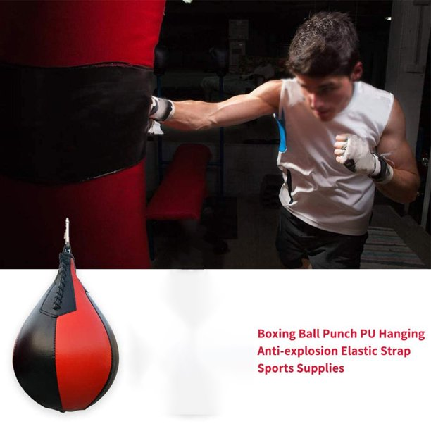 SKONYON Boxing Speed Bag PU Leather Swivel Speed Bags for Boxing£¬Heavy Duty Hanging Punching Bag