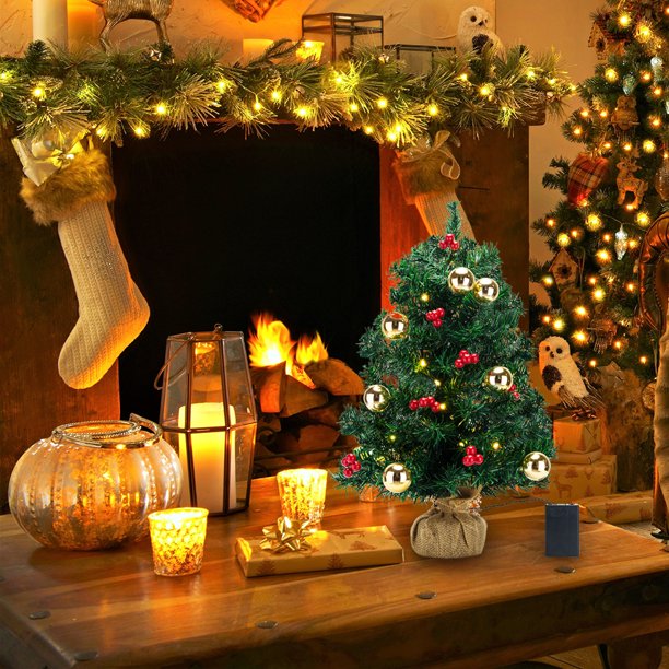 Mini Christmas Tree with Ornaments