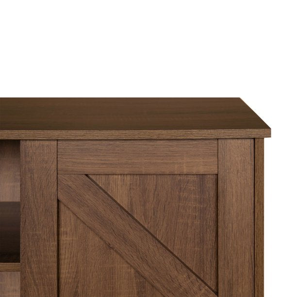 SUGIFT 32in Farmhouse Barn Door Accent Cabinet Cabinet Storage