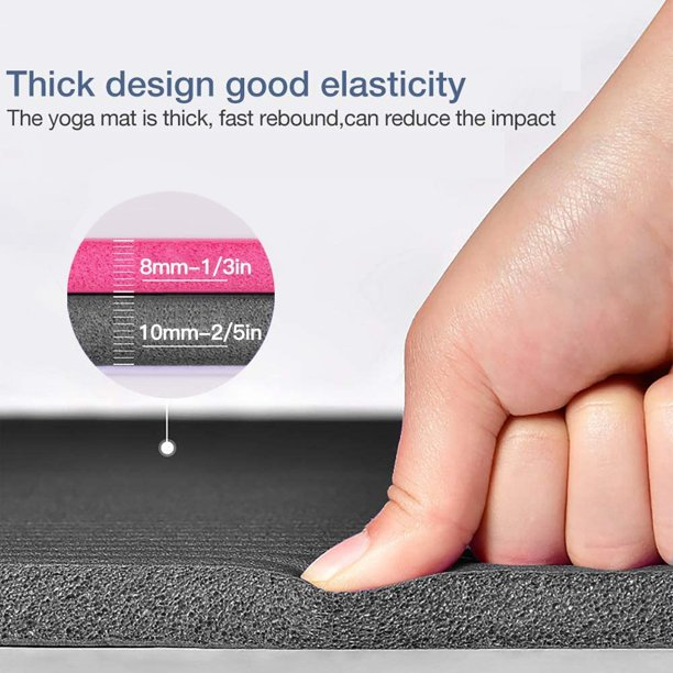 SUGIFT 2/5-Inch Extra Thick Yoga Mat Black