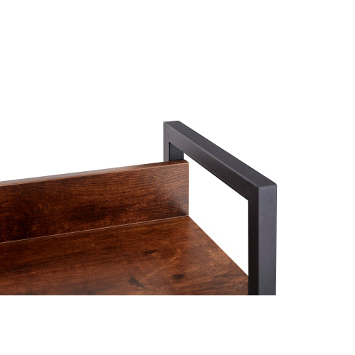 SUGIFT 3 LAYER DISPLAY Bookshelf H Ladder Shelf Storage Shelves Rack Shelf Unit METAL FRAME