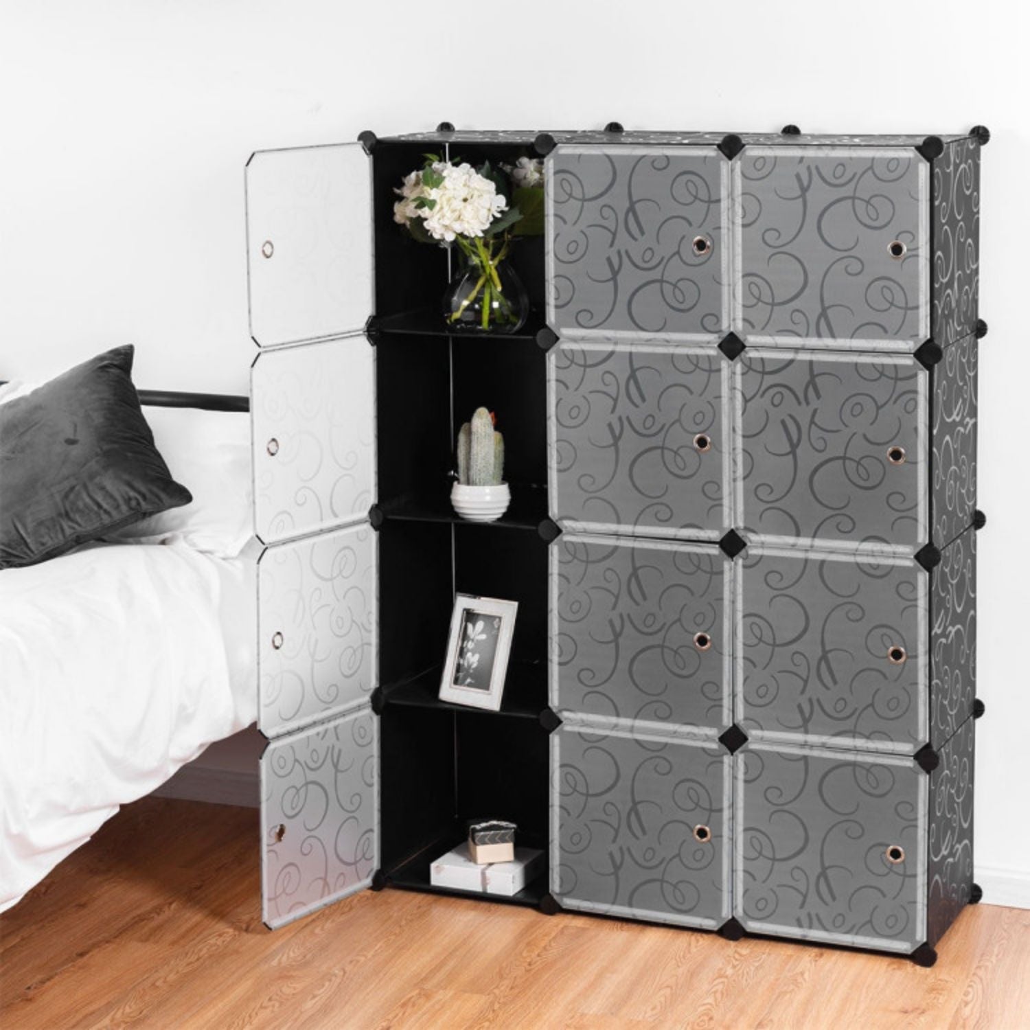 SUGIFT DIY 12 Cube Portable Closet Storage Organizer