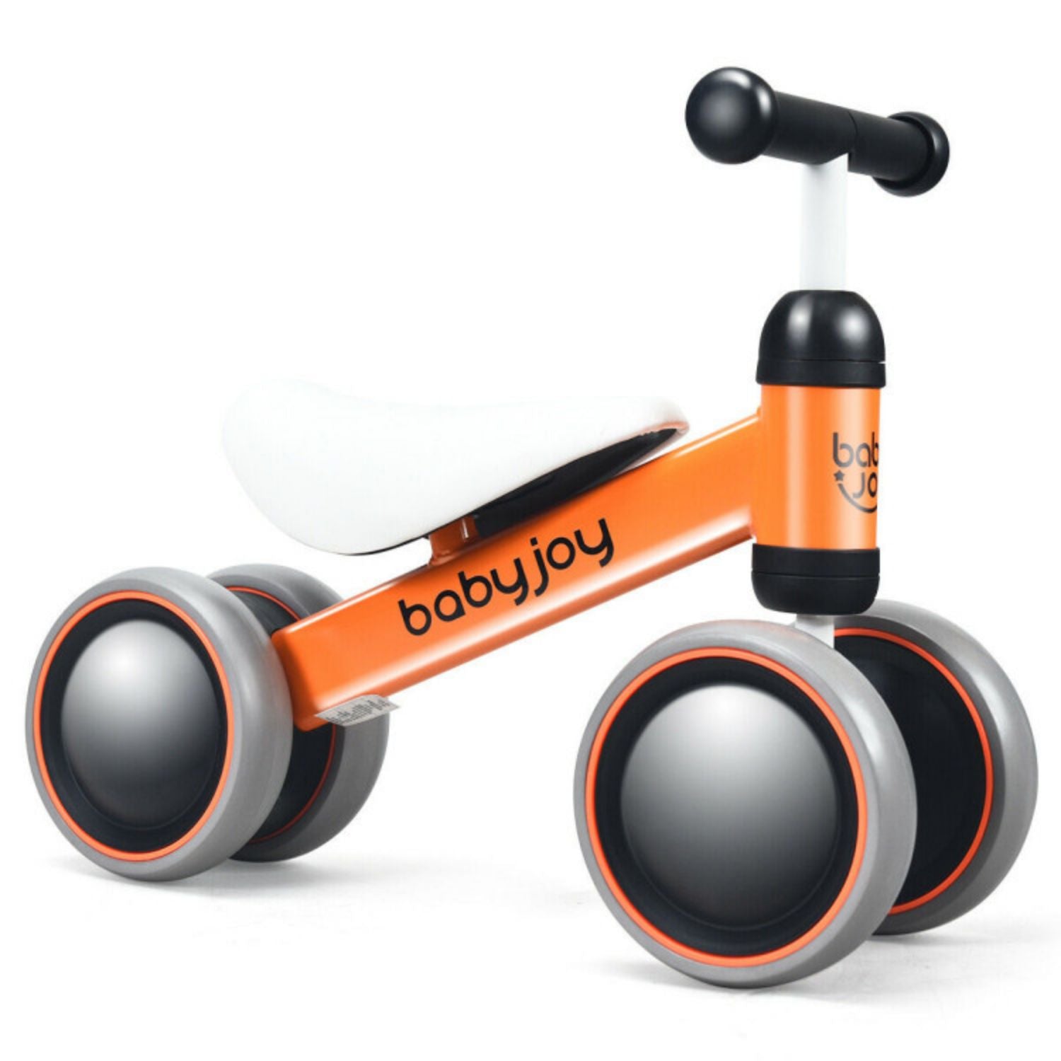 SUGIFT 4 Wheels No-Pedal Baby Balance Bike-Orange