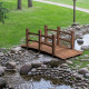 5 ft. Wooden Garden Bridge Arc Stained Footbridge Decorative